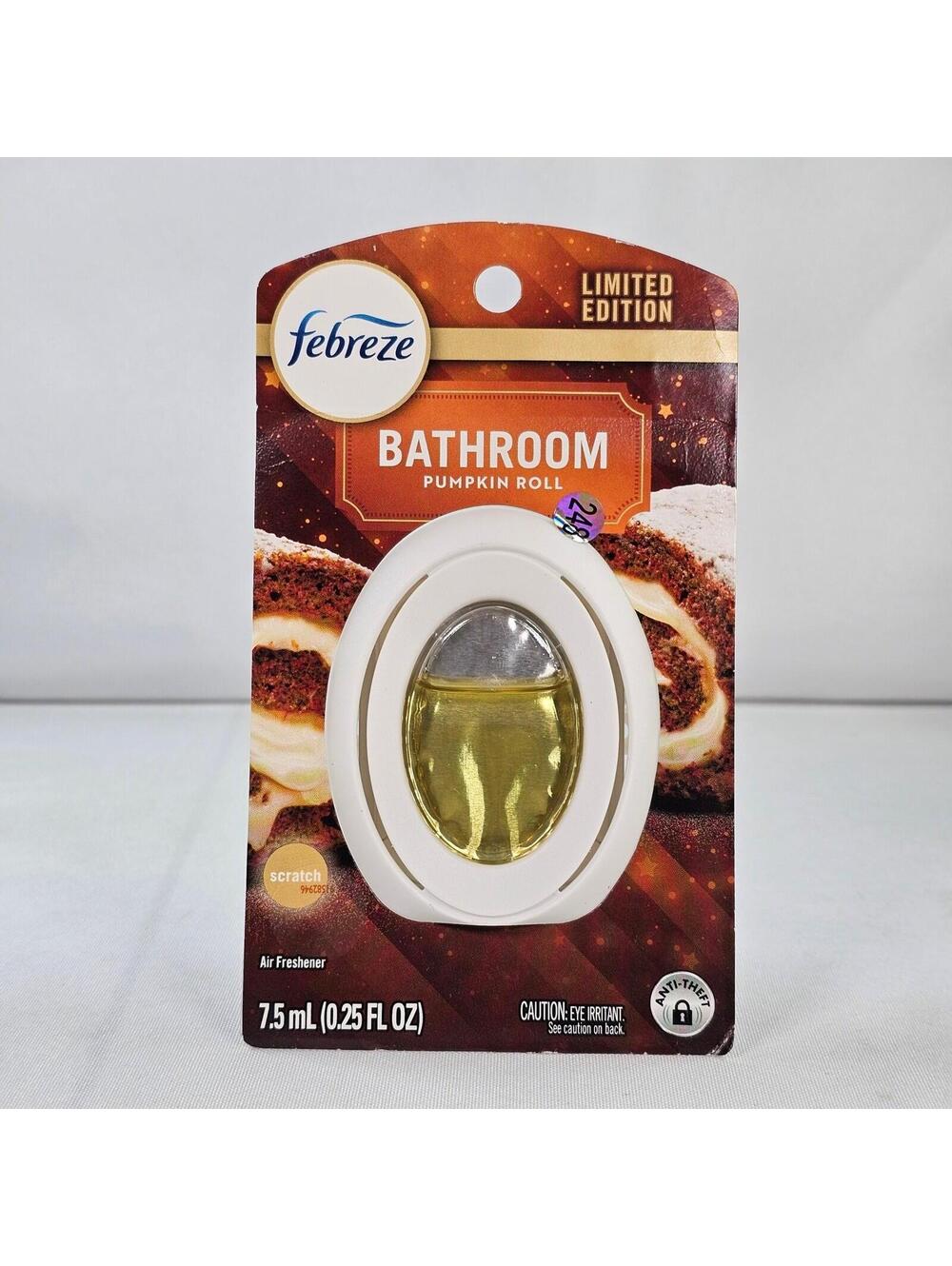 Febreze Bathroom Air Freshener Limited Edition Pumpkin Roll 7.5mL Small Spaces